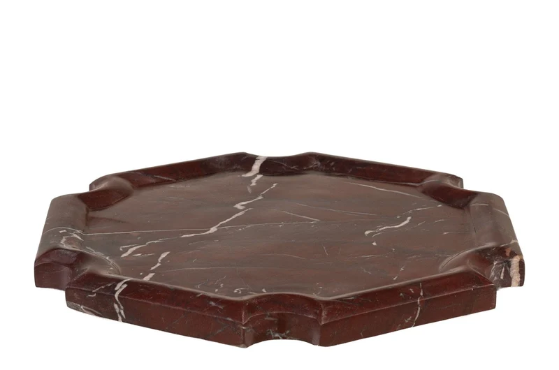 Plateau en marbre rosso levanto foncé 21x2cm Kiko - Versmissen