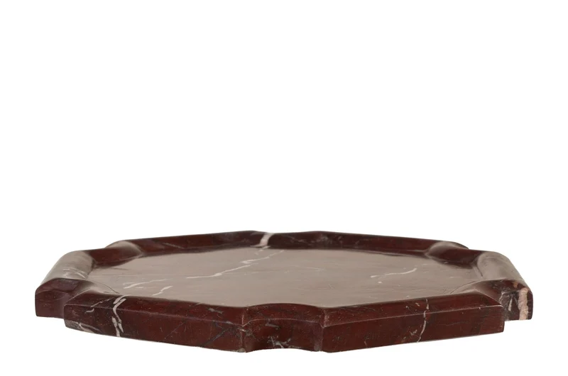 Plateau en marbre rosso levanto foncé 21x2cm Kiko - Versmissen
