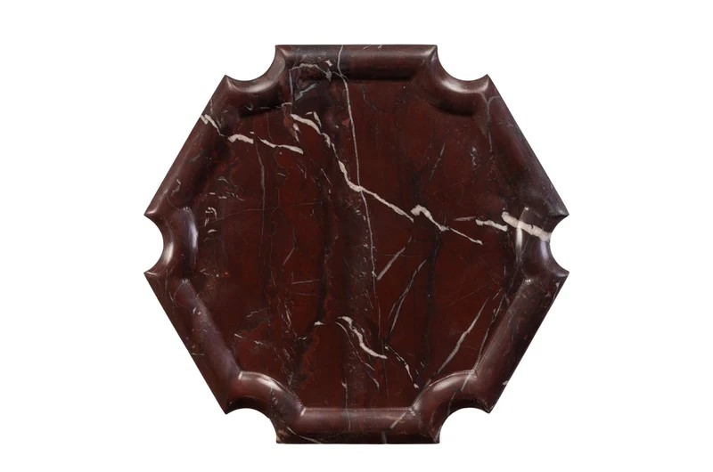 Plateau en marbre rosso levanto foncé 21x2cm Kiko - Versmissen