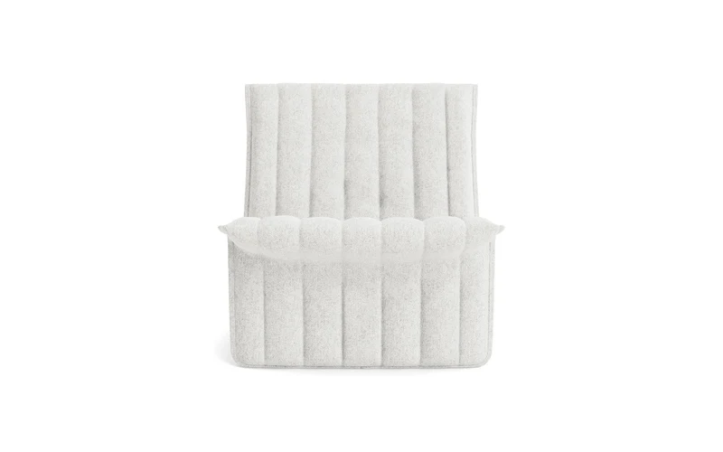 Fauteuil en acier et tissu gris clair 70x68cm Limit - Normann Copehagen