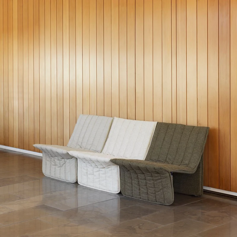 Fauteuil en acier et tissu kaki 70x68cm Limit - Normann Copehagen