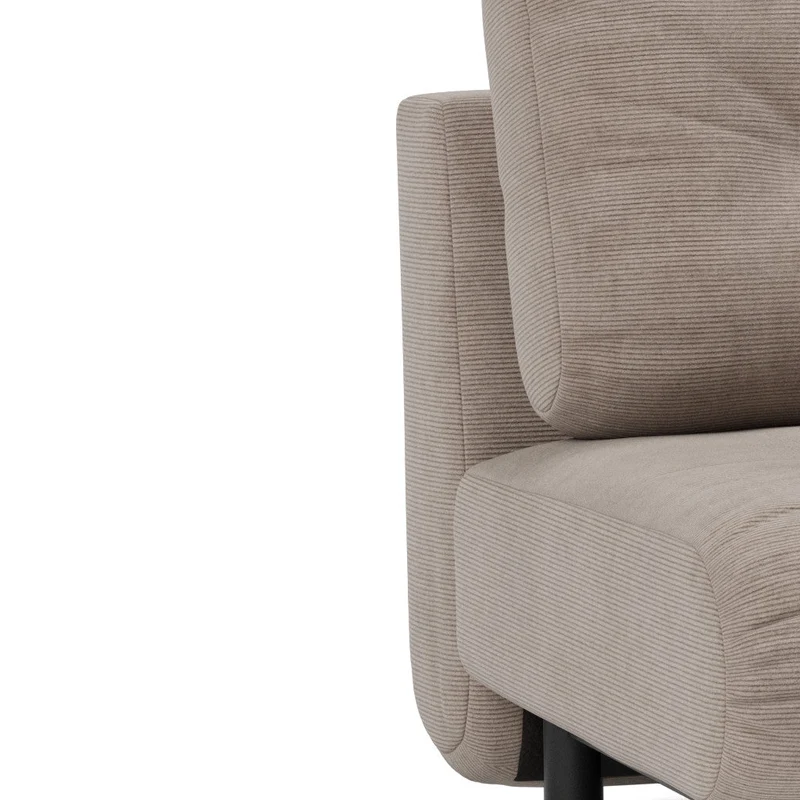 Canapé convertible en polyester recyclé gris, beige 200x108x79cm Nabli - Innovation living