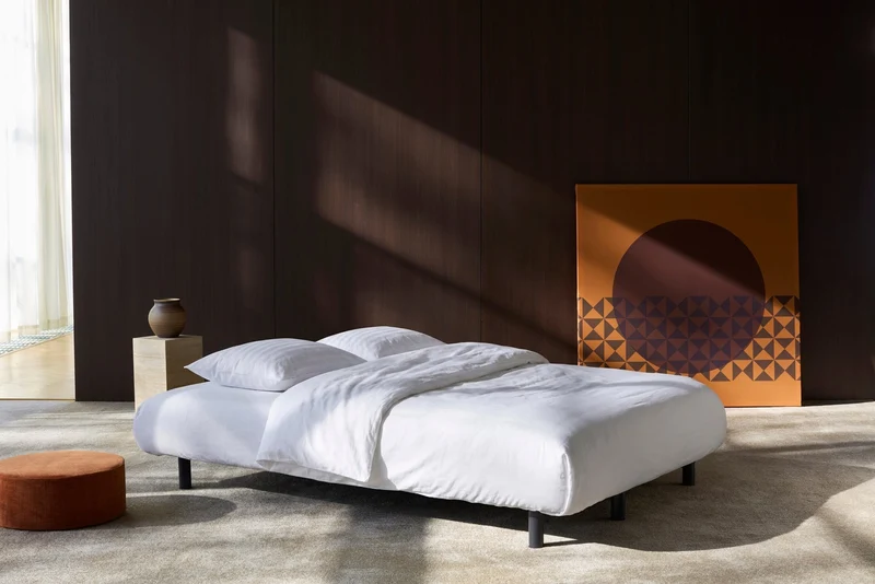 Canapé convertible en polyester recyclé kaki 200x108x79cm Nabli - Innovation living