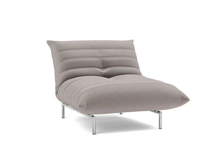 Fauteuil convertible en polyester recyclé gris 101x96x81cm Mikunjo - Innovation living