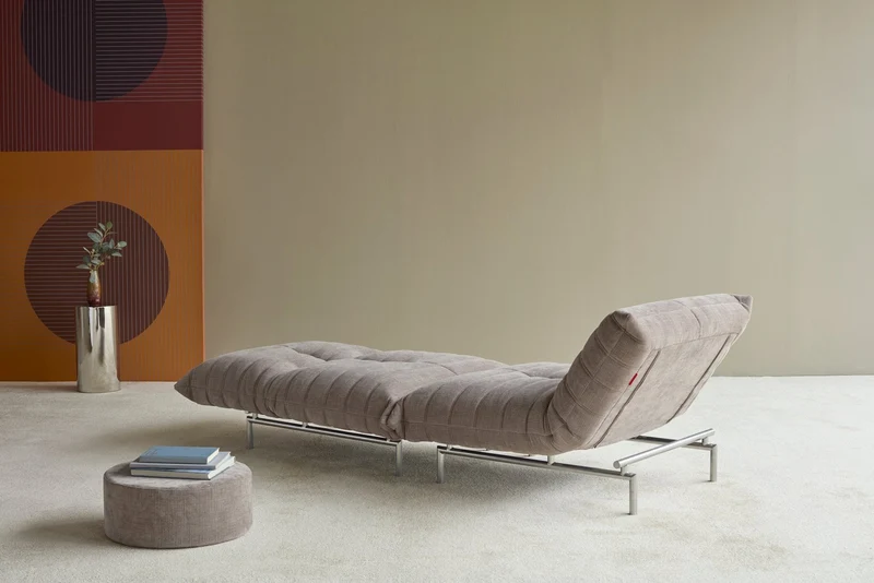 Fauteuil convertible en polyester recyclé gris 101x96x81cm Mikunjo - Innovation living