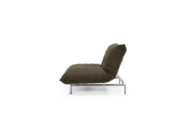 Fauteuil convertible en polyester recyclé kaki 101x96x81cm Mikunjo - Innovation living