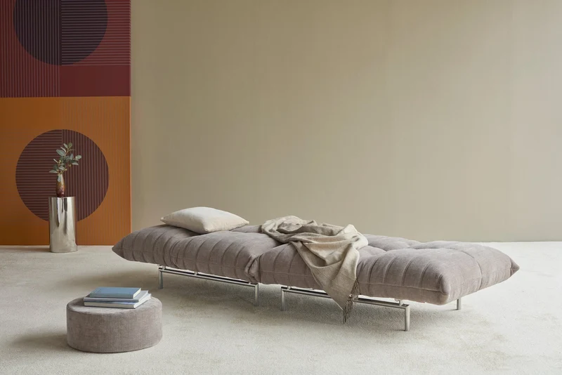 Fauteuil convertible en polyester recyclé kaki 101x96x81cm Mikunjo - Innovation living