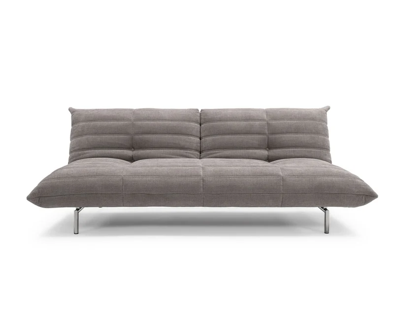 Canapé convertible en polyester recyclé gris 211x96x81cm Mikunjo - Inovation Living