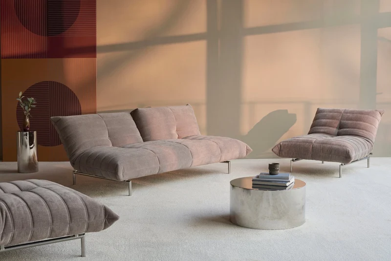 Canapé convertible en polyester recyclé gris 211x96x81cm Mikunjo - Inovation Living