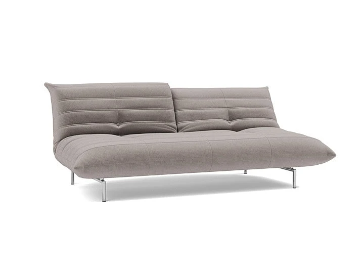 Canapé convertible en polyester recyclé gris 211x96x81cm Mikunjo - Inovation Living