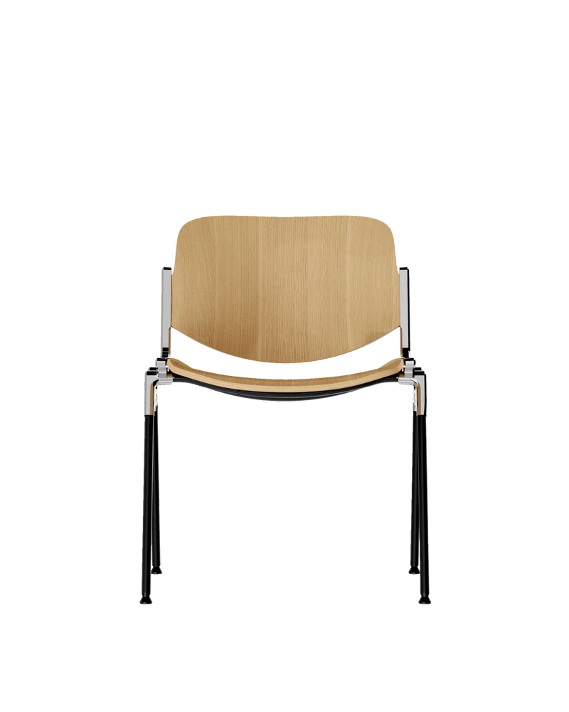 Chaise en hêtre plaqué et acier chromé DSC 106 - Anonima Castelli