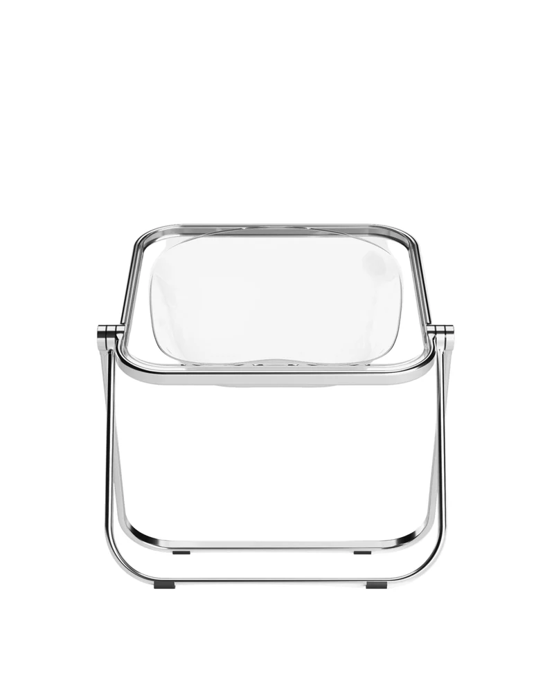 Chaise pliante transparente et acier chromé Plona - Anonima Castelli