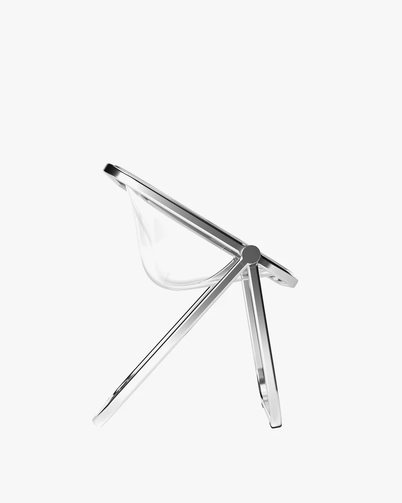 Chaise pliante transparente et acier chromé Plona - Anonima Castelli