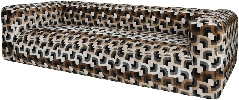 Canapé en tissu velours 252x108x66cm Olivier - Versmissen