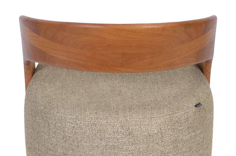 Chaise en tissu beige et bois mindi 72x77cm Nala - Versmissen