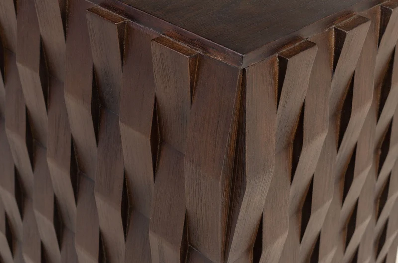 Table d'appoint en bois mindi foncé 37x52cm Naga - Versmissen