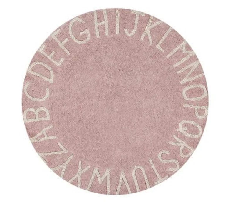 Lorena Canals Teppich Round ABC Vintage, Rosa