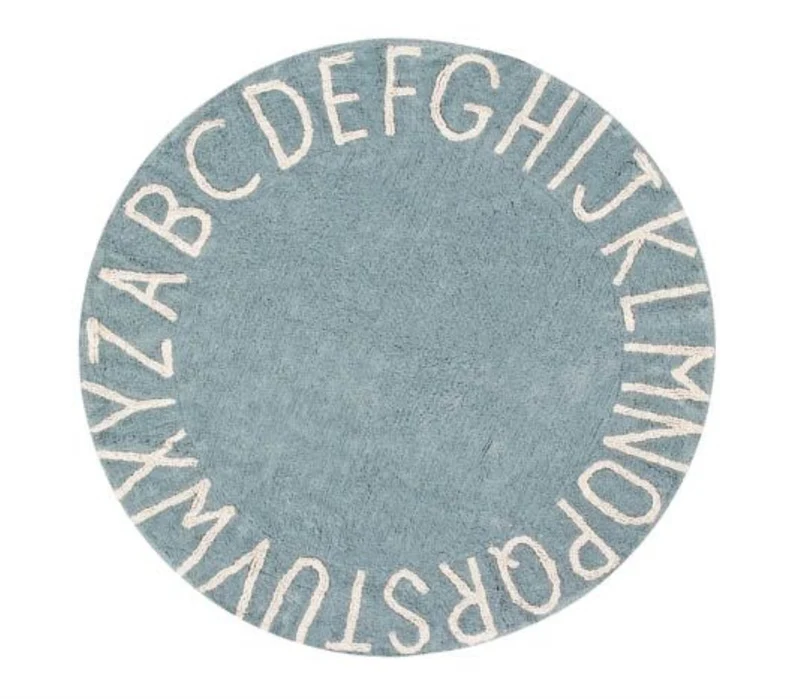 Lorena Canals Teppich Round ABC Vintage, Blau