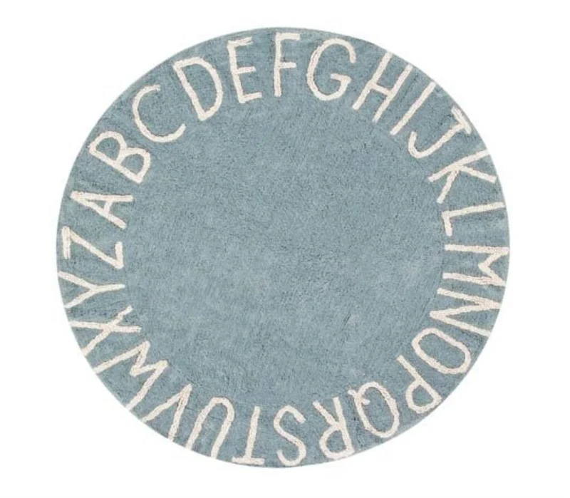Lorena Canals Teppich Round ABC Vintage, Blau