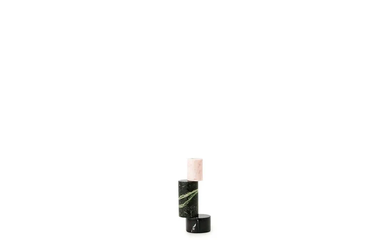 Bougeoir en marbre et acier vert foncé 7x20cm Blox - Normann Copenhagen
