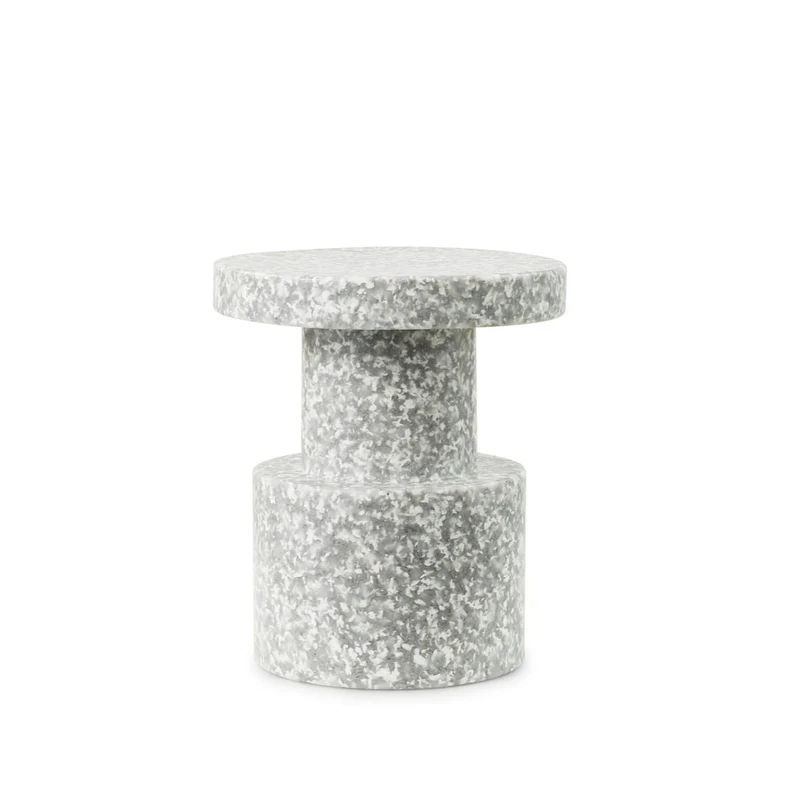 Tabouret en polyéthylène recyclé gris Bit Stool - Normann Copenhagen