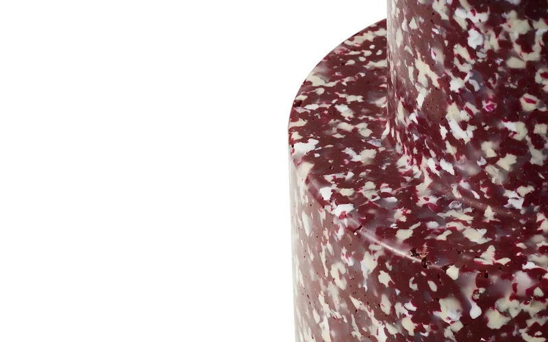 Tabouret en polyéthylène recyclé bordeeaux Bit Stool - Normann Copenhagen