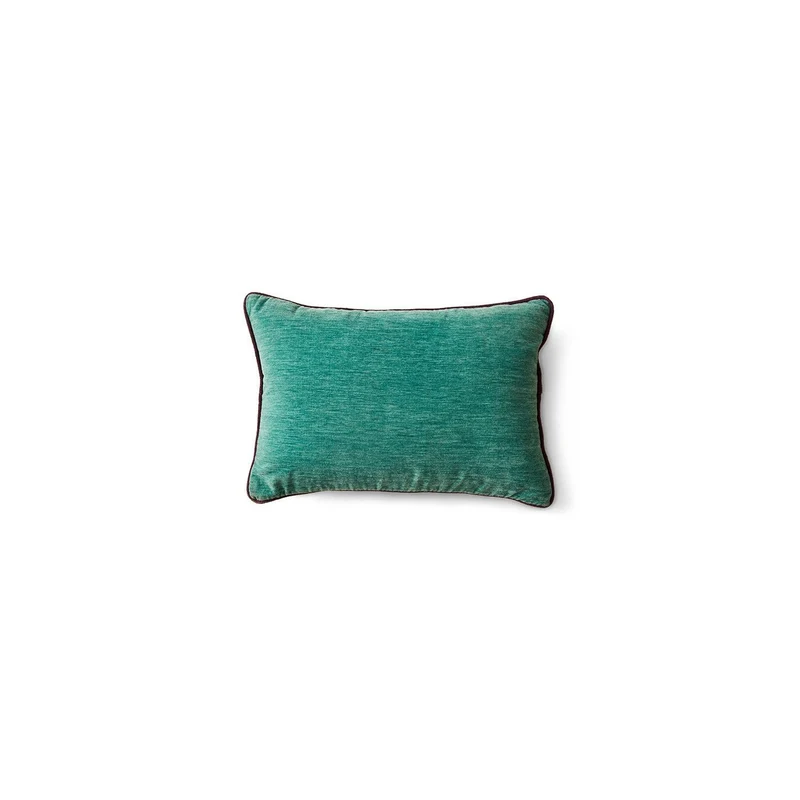 Coussin effet velours bleu vert 50x35cm - HKliving
