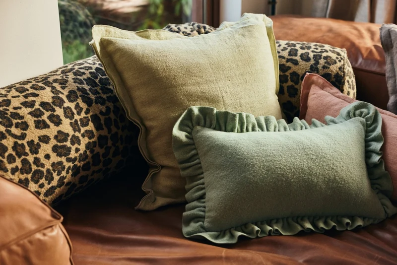 Coussin en feutre vert menthe 60x40cm - HKliving