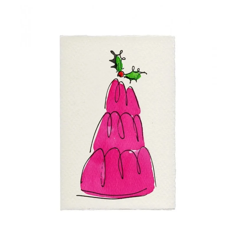 CHRISTMAS JELLY HAND PAINTED CARD