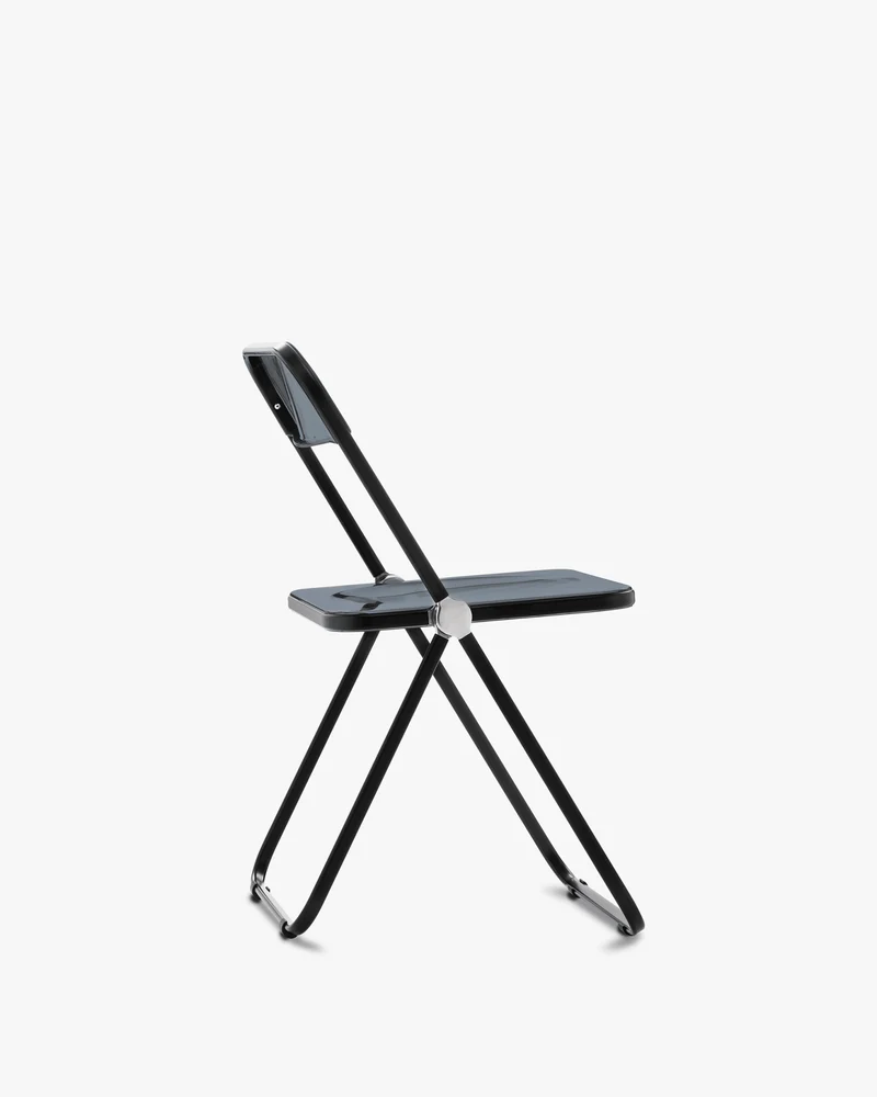 Chaise pliante noir fumé et acier noir Plia - Anonima Castelli