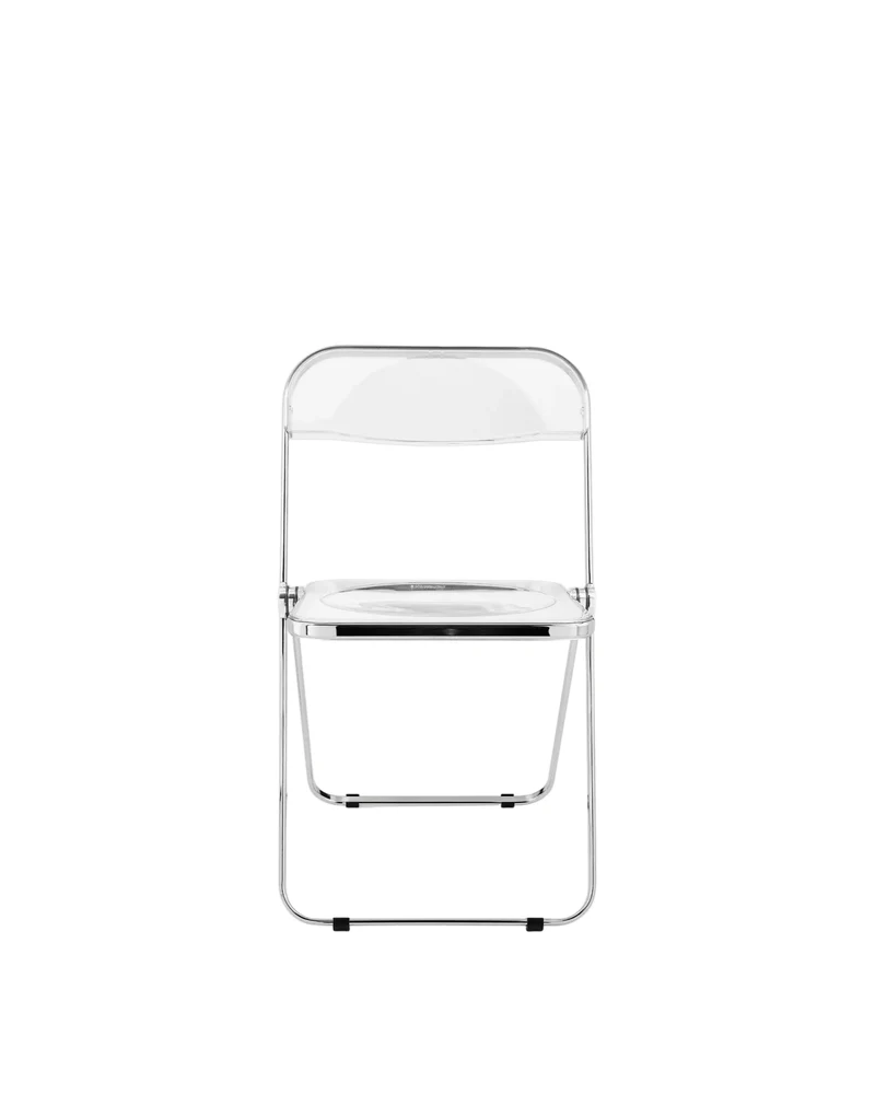 Chaise pliante transparente et acier chromé Plia - Anonima Castelli