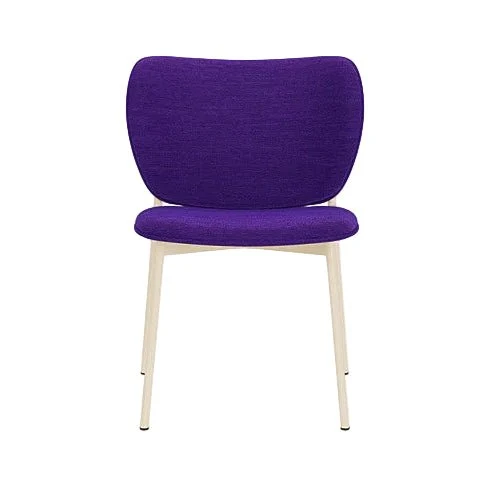 Chaise de salle à manger en acier beige et tissu violet Eve - Fest Amsterdam