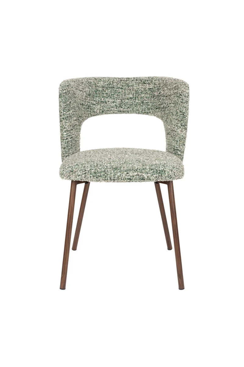 Chaise en tissu vert et métal Arven - The Cool Republic