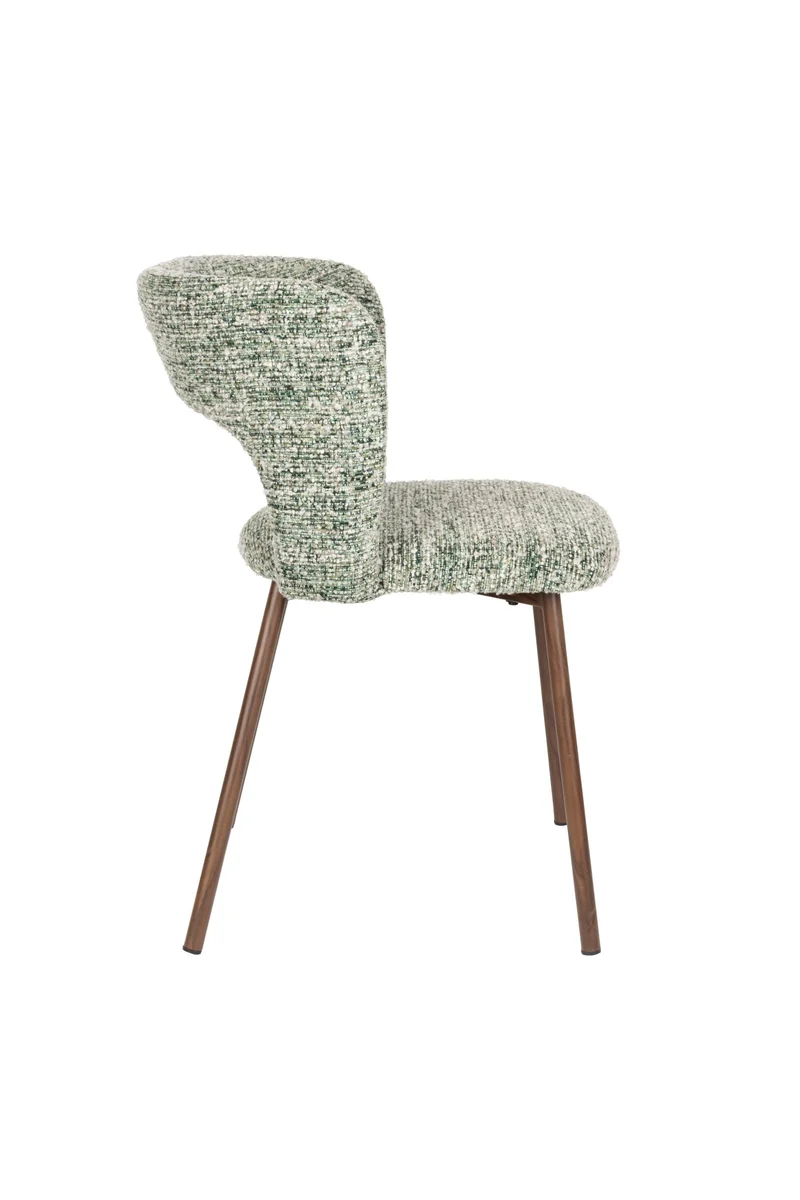 Chaise en tissu vert et métal Arven - The Cool Republic