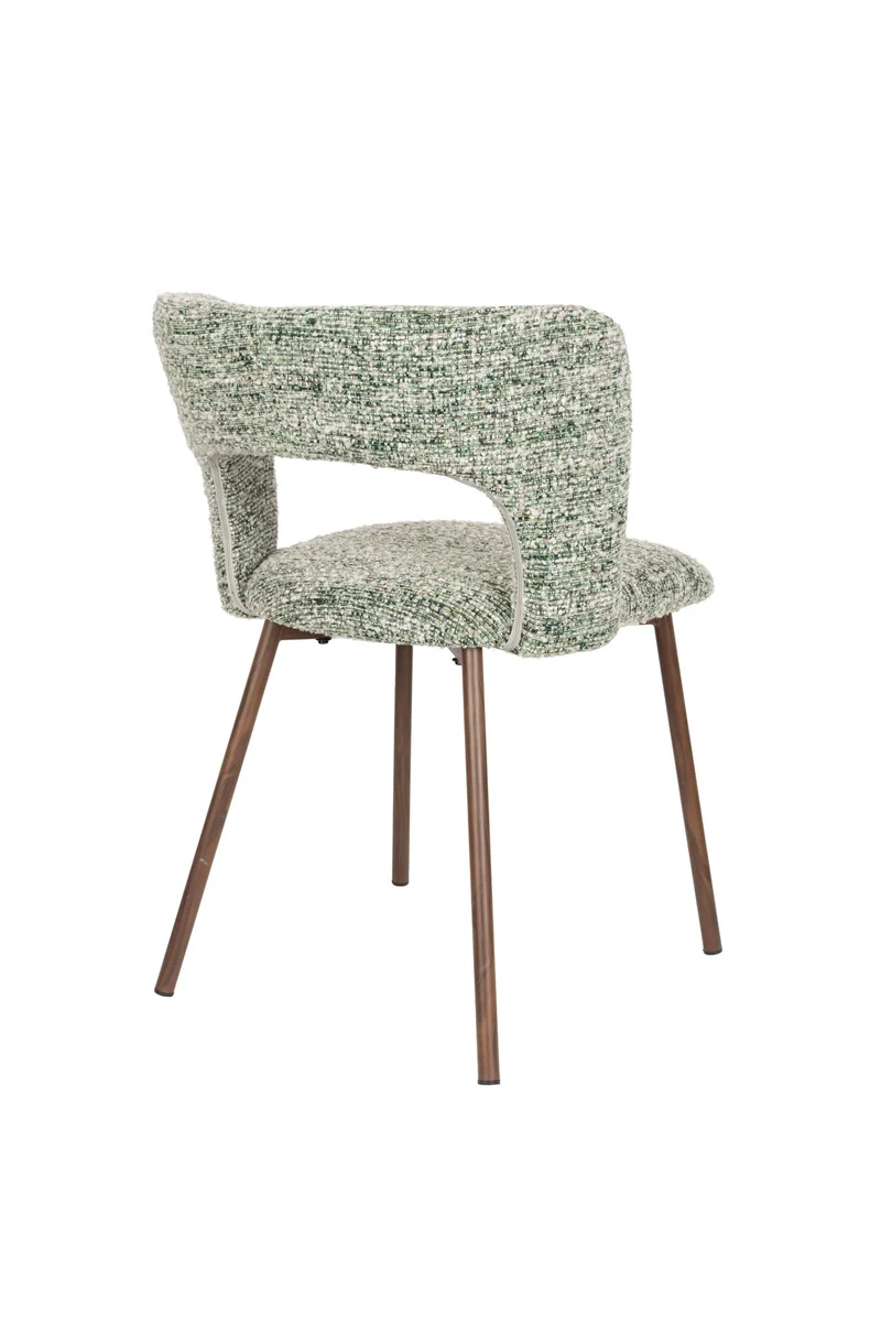 Chaise en tissu vert et métal Arven - The Cool Republic