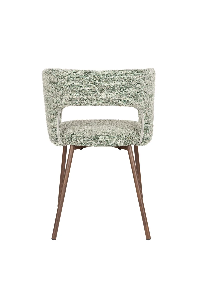 Chaise en tissu vert et métal Arven - The Cool Republic