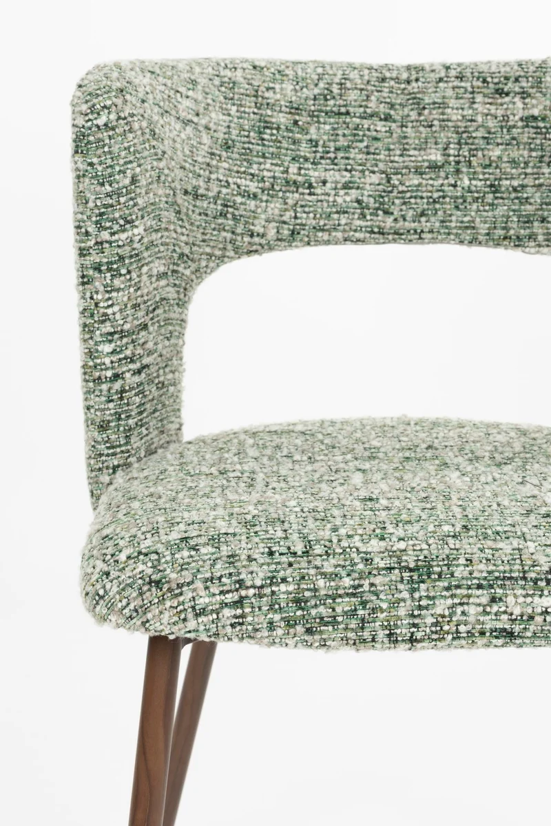 Chaise en tissu vert et métal Arven - The Cool Republic