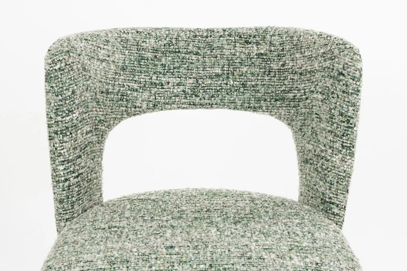 Chaise en tissu vert et métal Arven - The Cool Republic