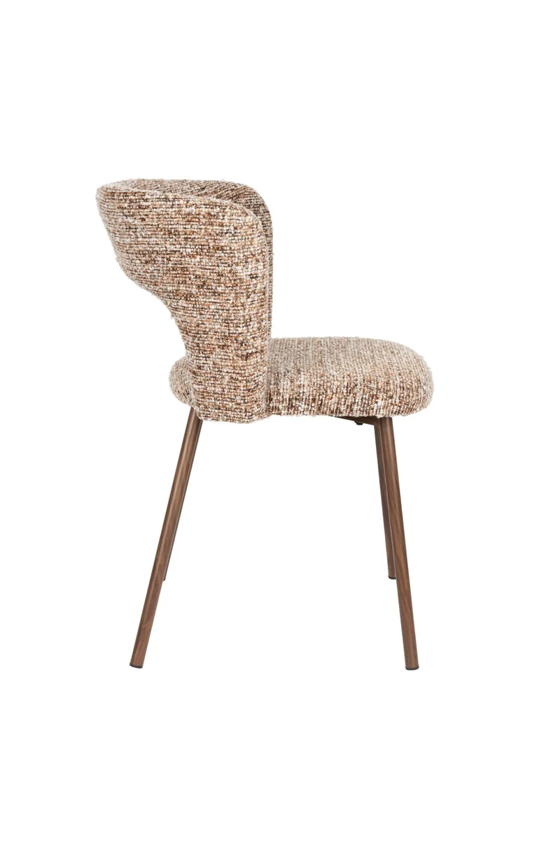 Chaise en tissu marron et métal Arven - The Cool Republic