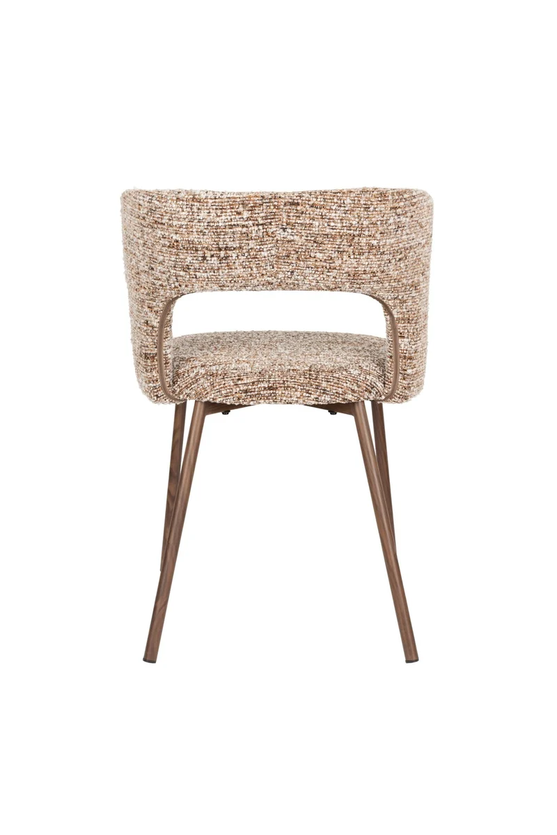 Chaise en tissu marron et métal Arven - The Cool Republic