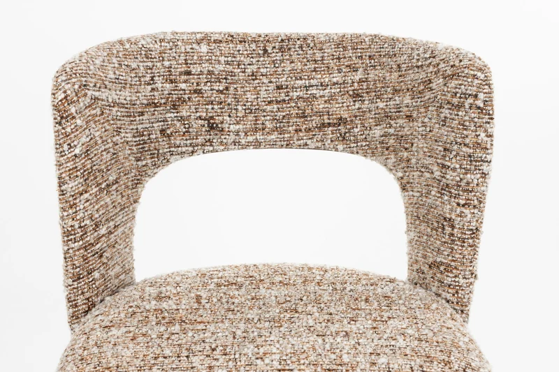 Chaise en tissu marron et métal Arven - The Cool Republic