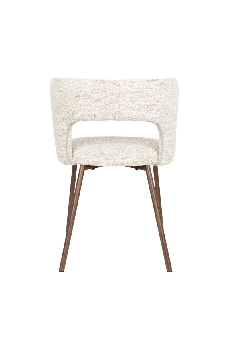 Chaise en tissu beige et métal Arven - The Cool Republic