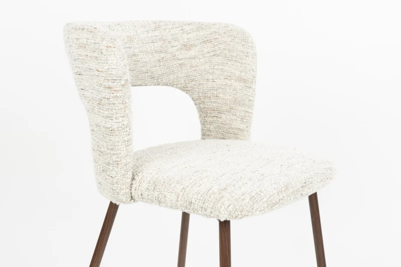 Chaise en tissu beige et métal Arven - The Cool Republic