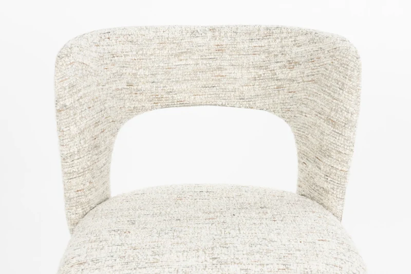 Chaise en tissu beige et métal Arven - The Cool Republic