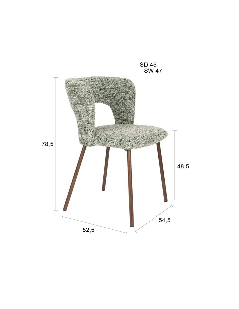 Chaise en tissu beige et métal Arven - The Cool Republic