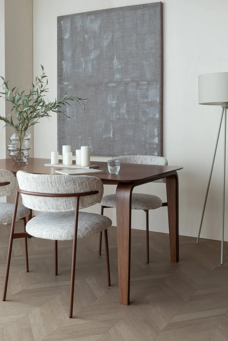 Table à manger rectangulaire en bois d’hévéa marron 160 x 90 x 75 cm - The Cool Republic