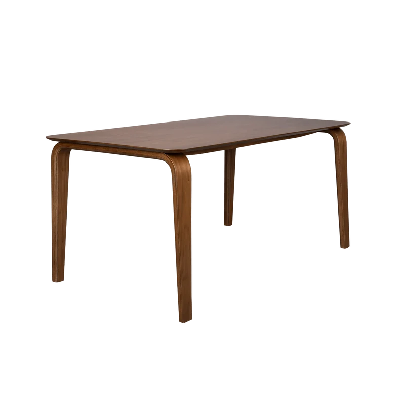 Table à manger rectangulaire en bois d’hévéa marron 160 x 90 x 75 cm - The Cool Republic