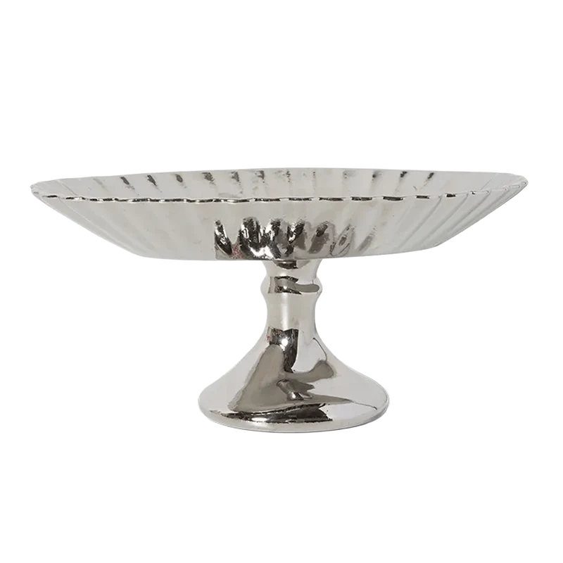Plateau en grès chromé lisse 34x23x12,3cm New classic - HKliving