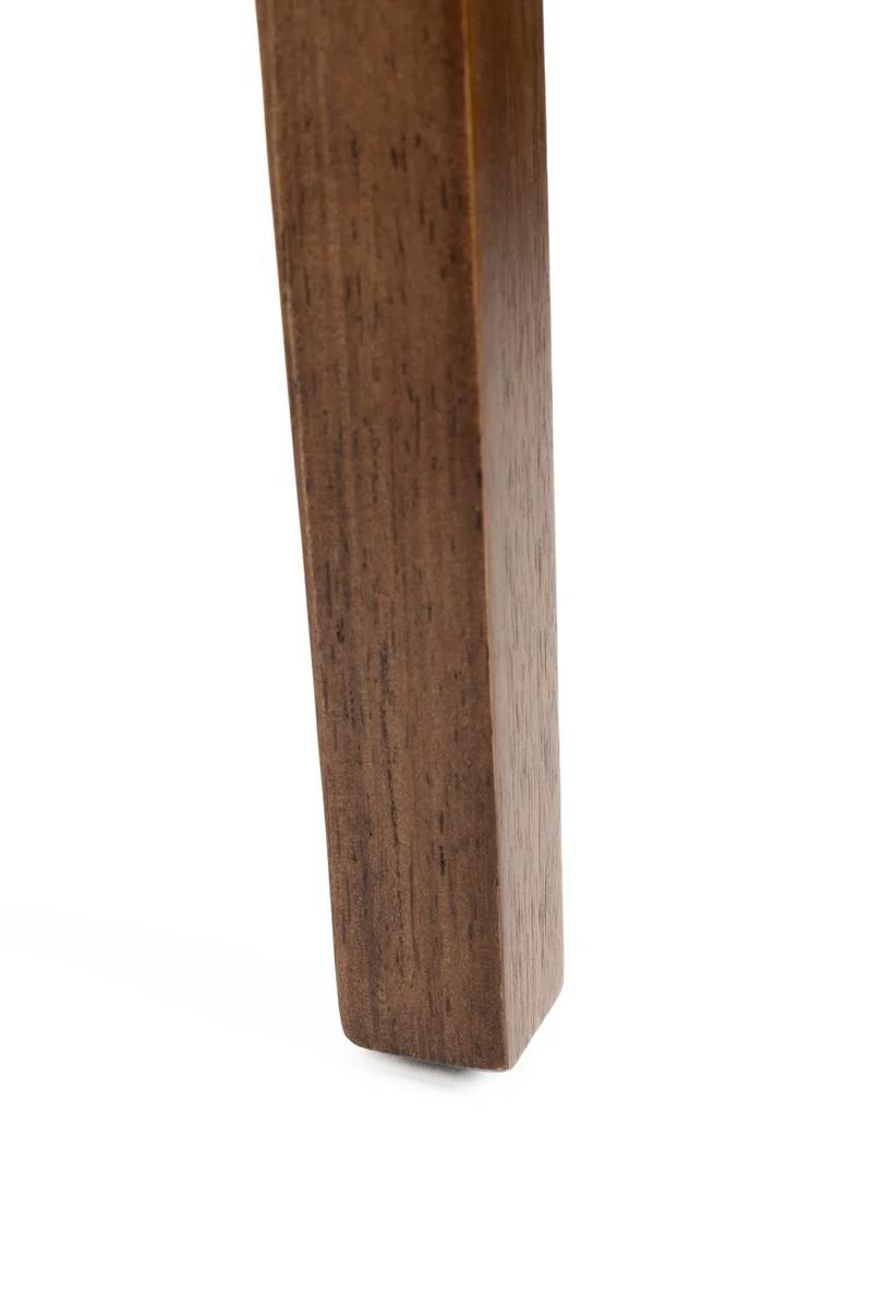 Chaise en bois d’hévéa marron et siège en tissu beige Oakley - The Cool Republic