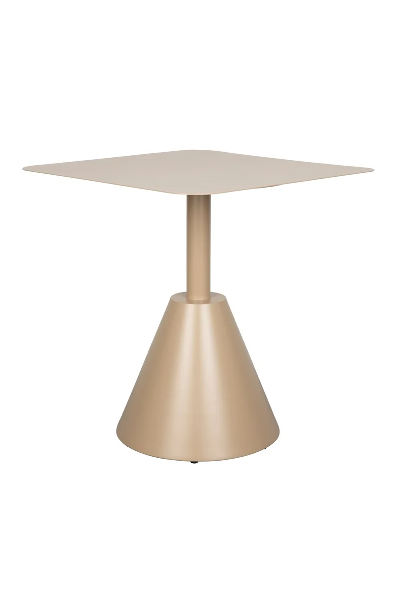 Table d'extérieur carrée en métal beige 70 x 70 x 76 cm Axis - The Cool Republic